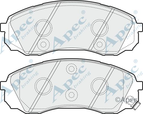 APEC BRAKING stabdžių trinkelių rinkinys, diskinis stabdys PAD1584